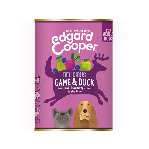 Edgard & Cooper Adult - Wild & Eend - 6 x 400 g blikken