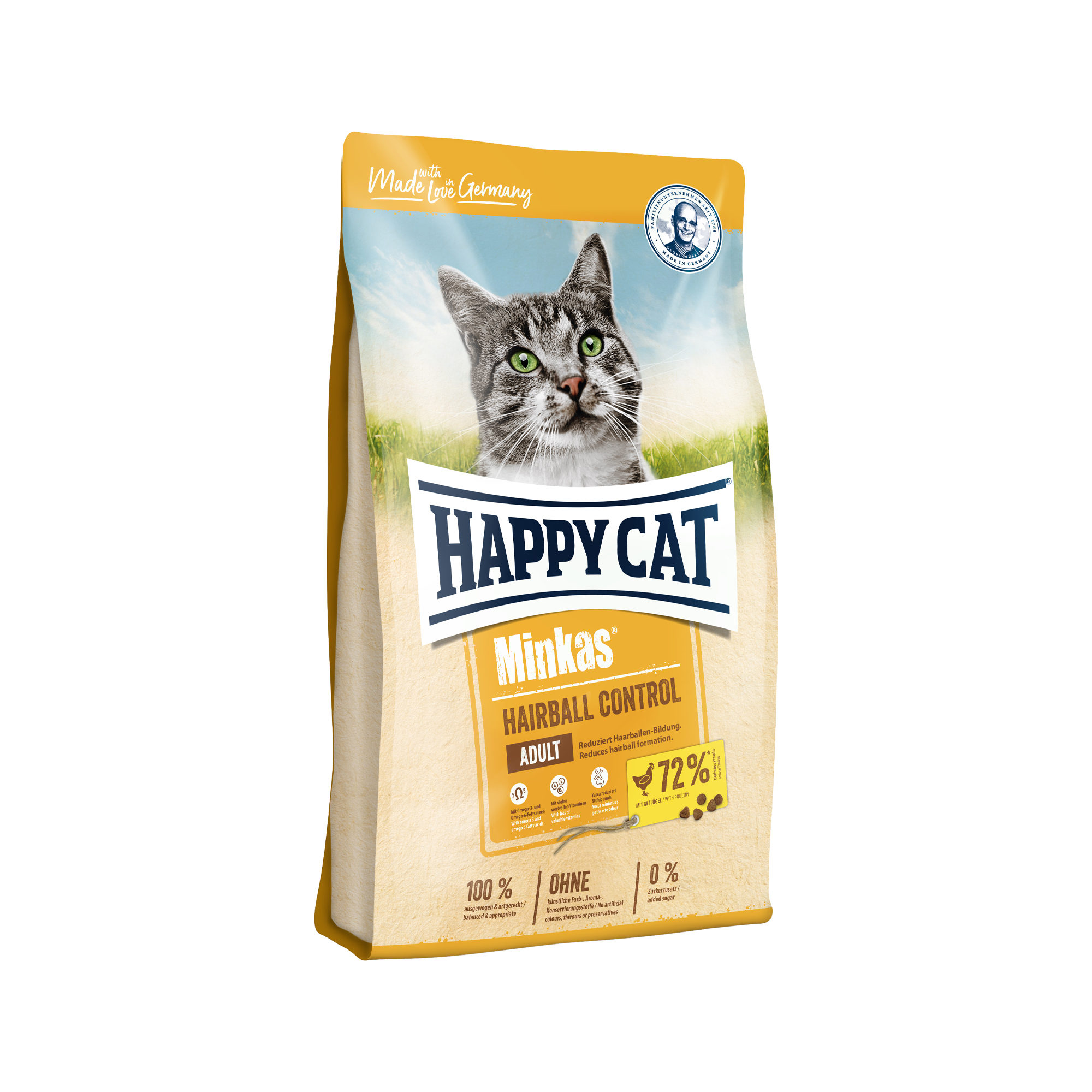 Happy Cat Minkas Adult Hairball Control Gevogelte - 1,5 kg