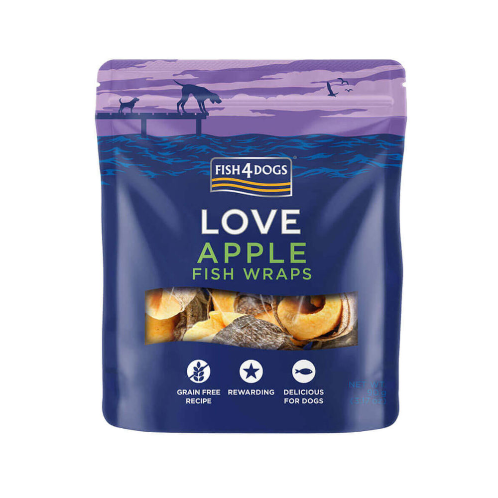 Fish4Dogs Apple Fish Wraps - 90 gram