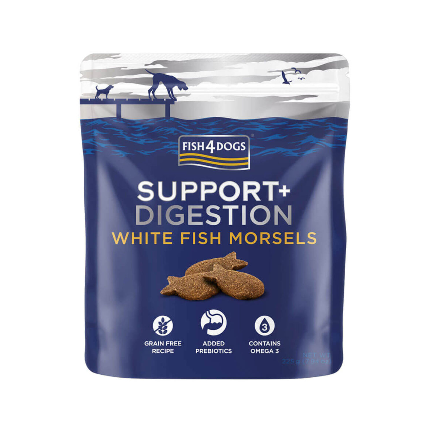 Fish4Dogs Support+ Digestion - White Fish - 225 G
