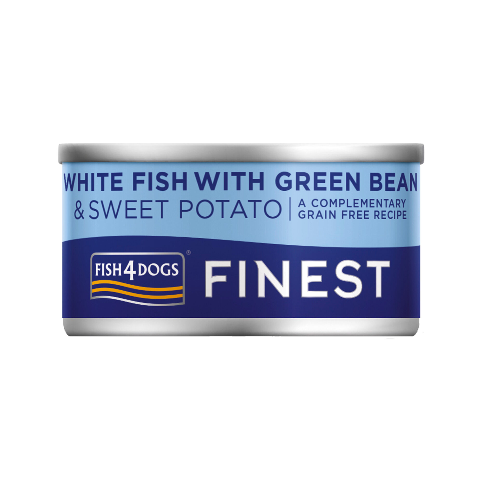 Fish4Dogs Finest Wetfood - Witvis met zoete aardappel en groene bonen - 12 x 85 g