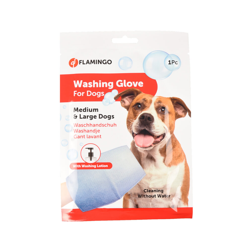 Flamingo Hunde-Waschhandschuh