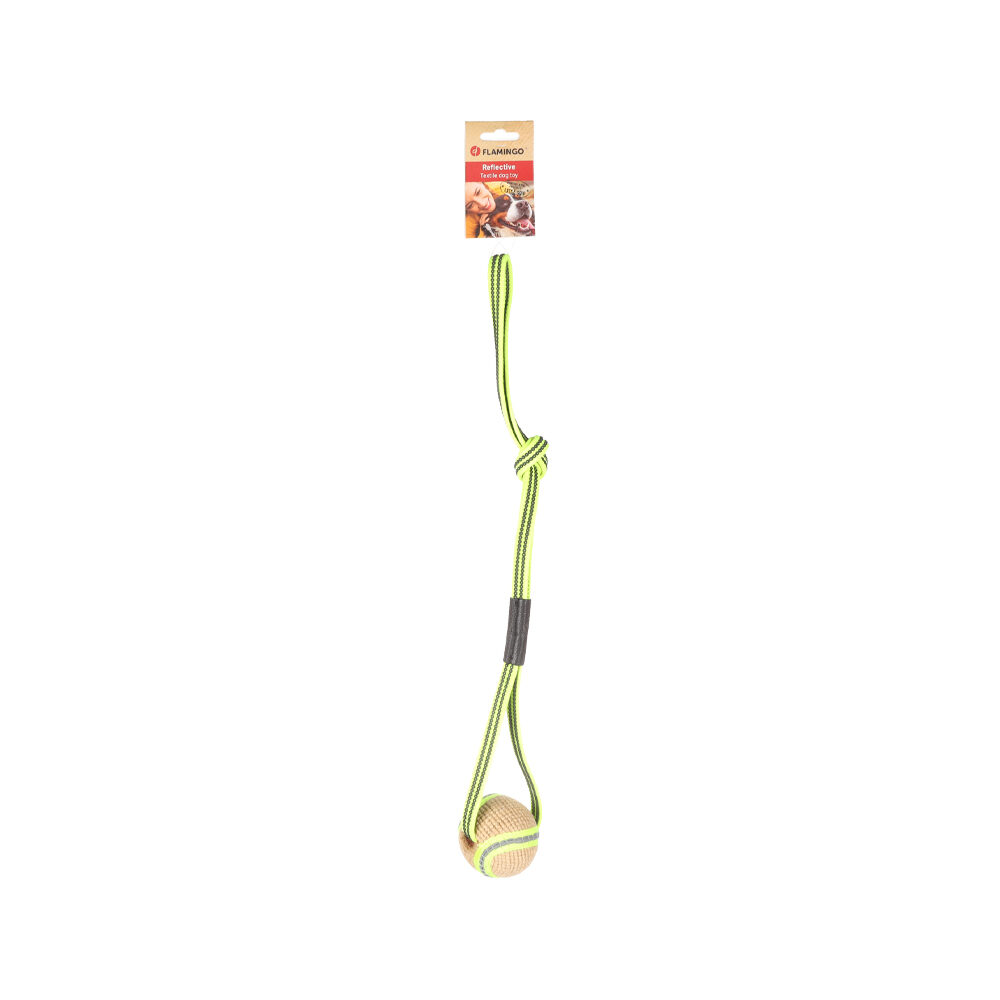 Flamingo Tug Rope with Ball and Handle
