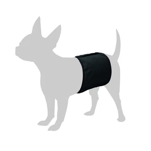 Flamingo Washable Nappy for Male Dogs - XL - Black