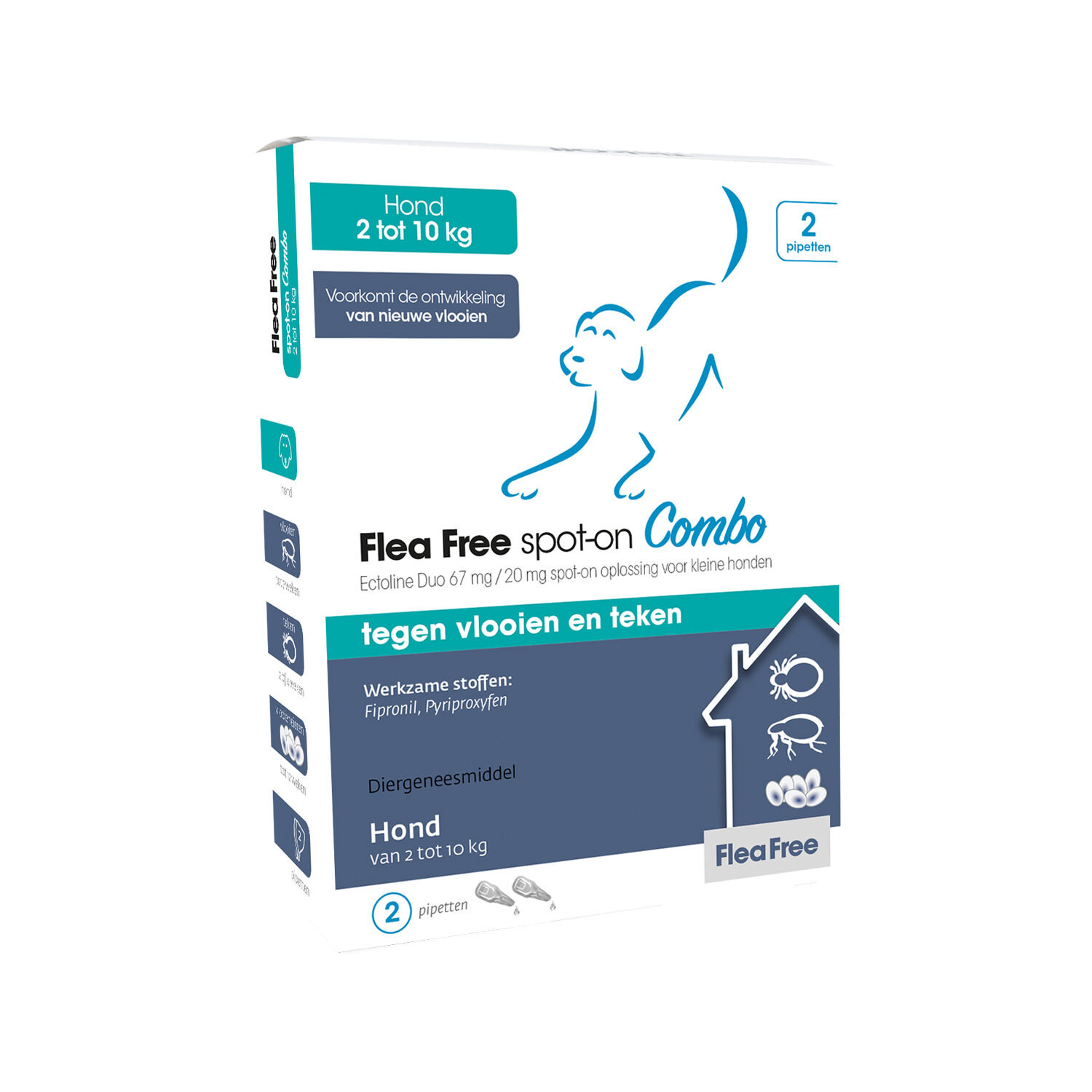 Flea Free Spot-On Combo Hond 2-10 kg 2 pip.