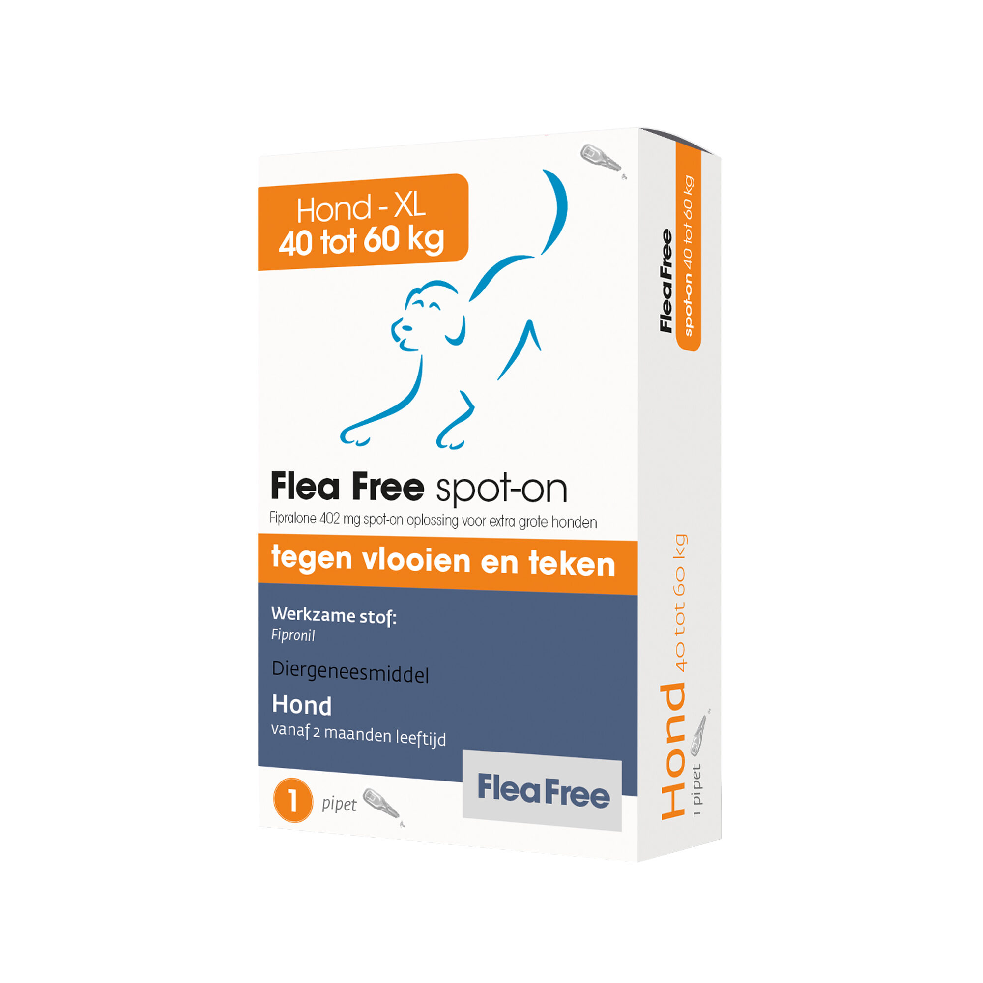 Flea Free Spot-On Anti Vlooien en Teken Druppels Hond 40-60 kg