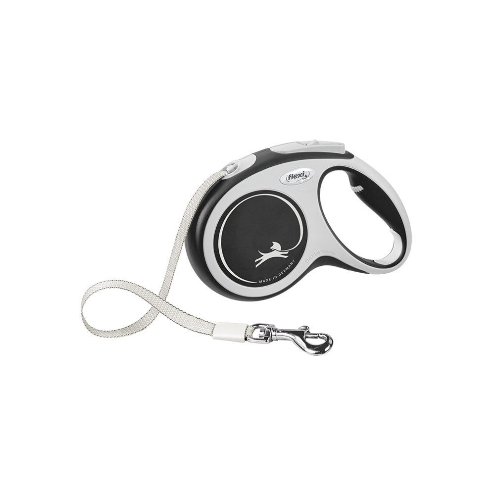 Flexi Retractable Leash New Comfort - Sort - M - 5 m