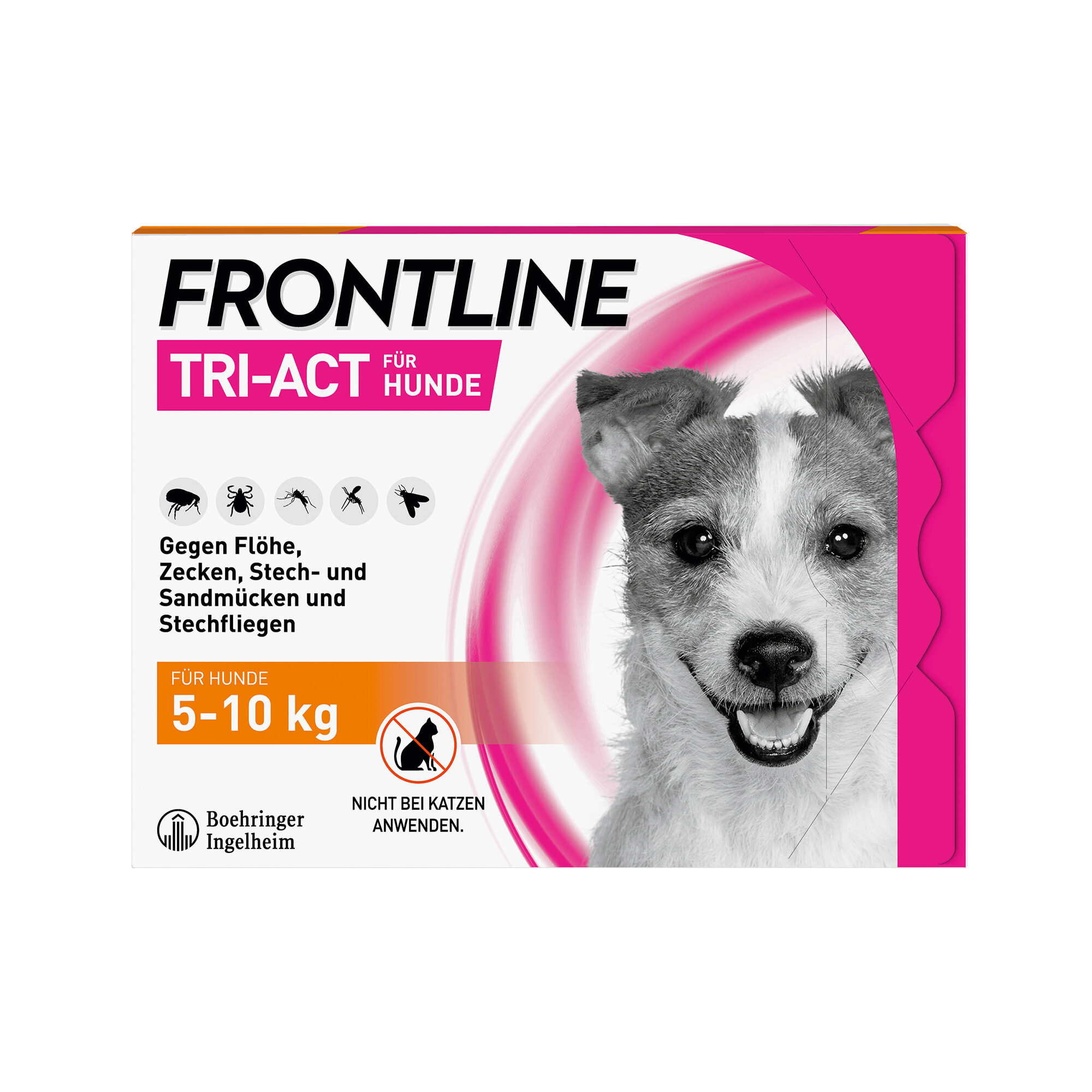 Frontline Tri-Act gegen Zecken, Flöhe und fliegende Insekten für Hunde x