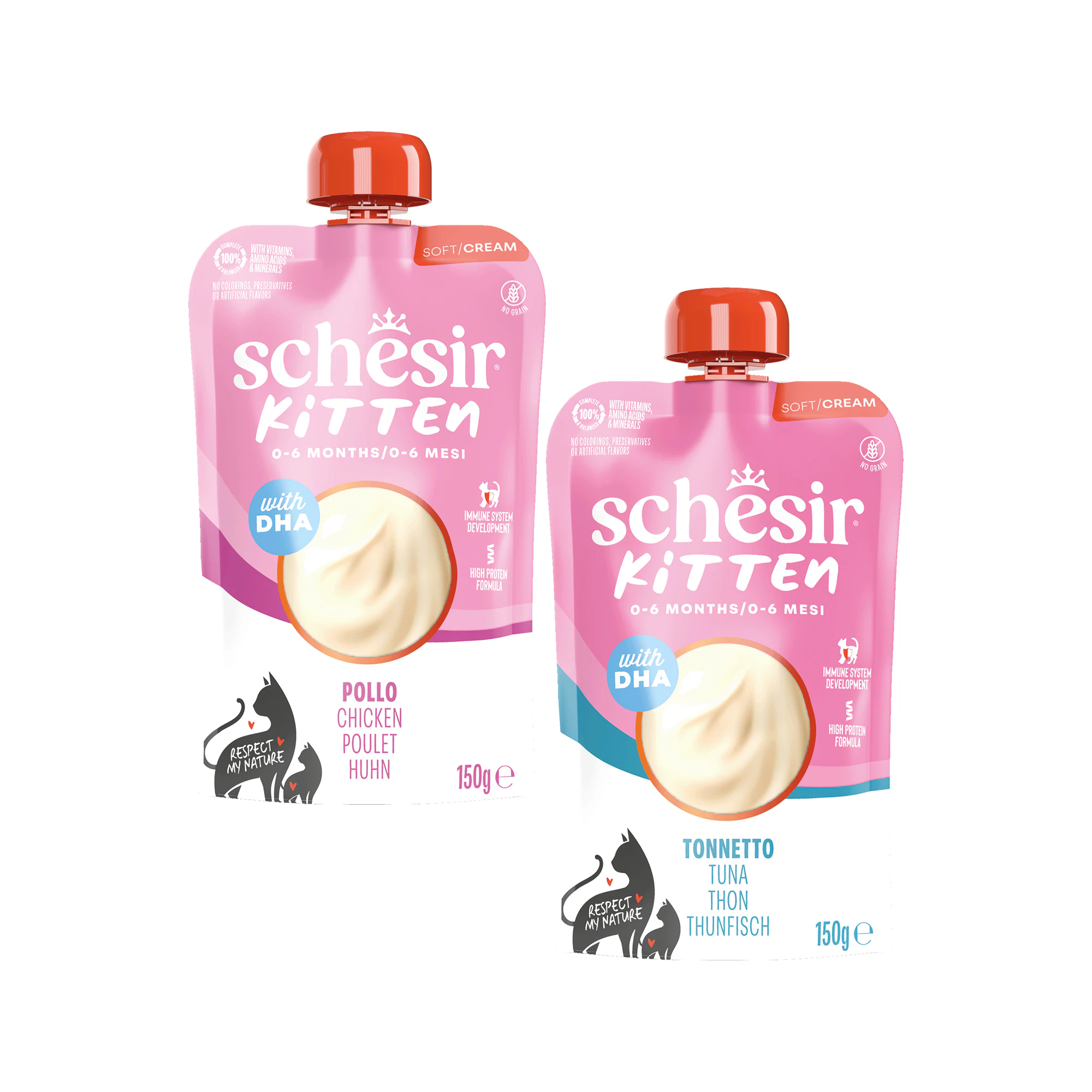 Schesir Kätzchen Beutel Creme