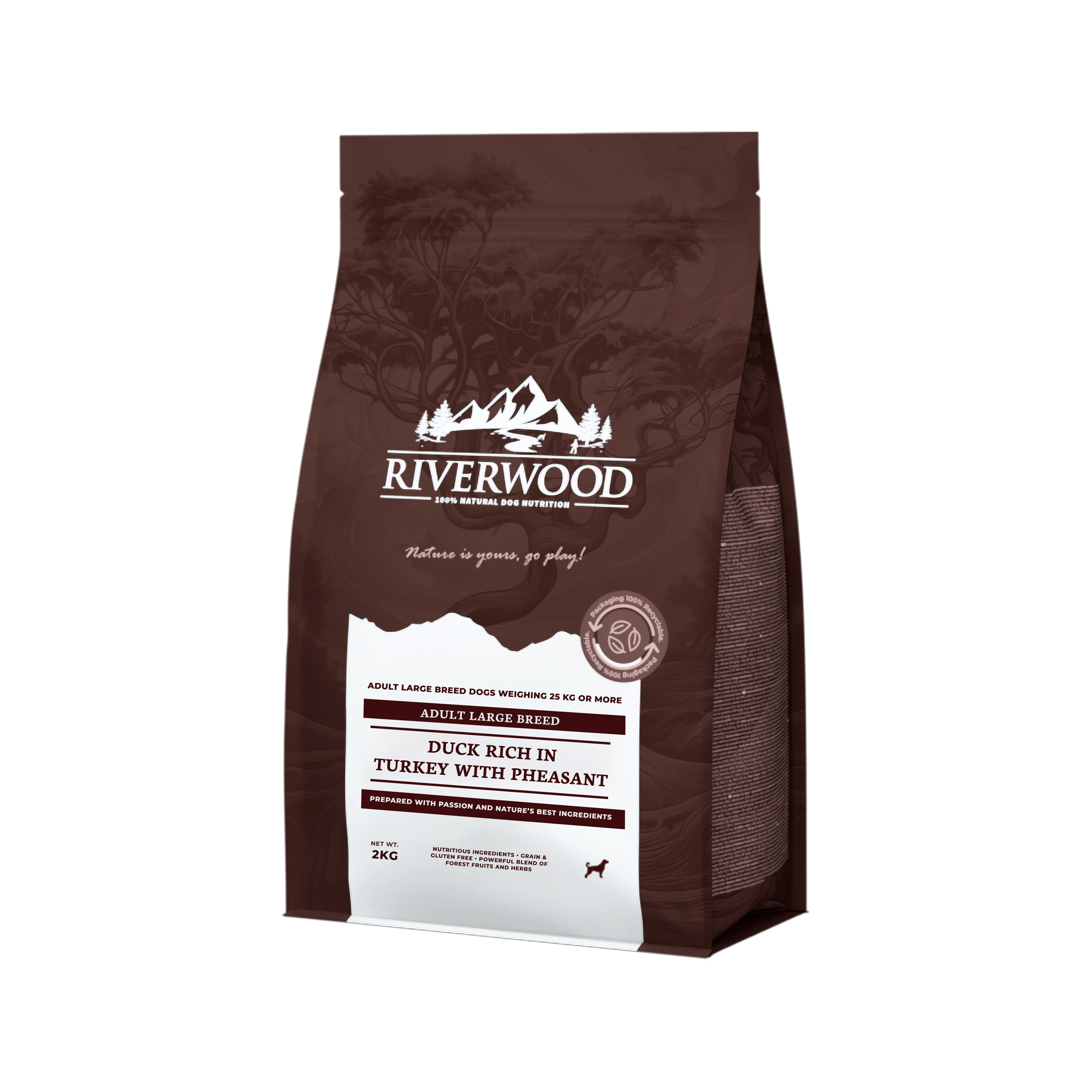 Riverwood Adult Large Breed Hondenvoer - Eend & Kalkoen met Fazant