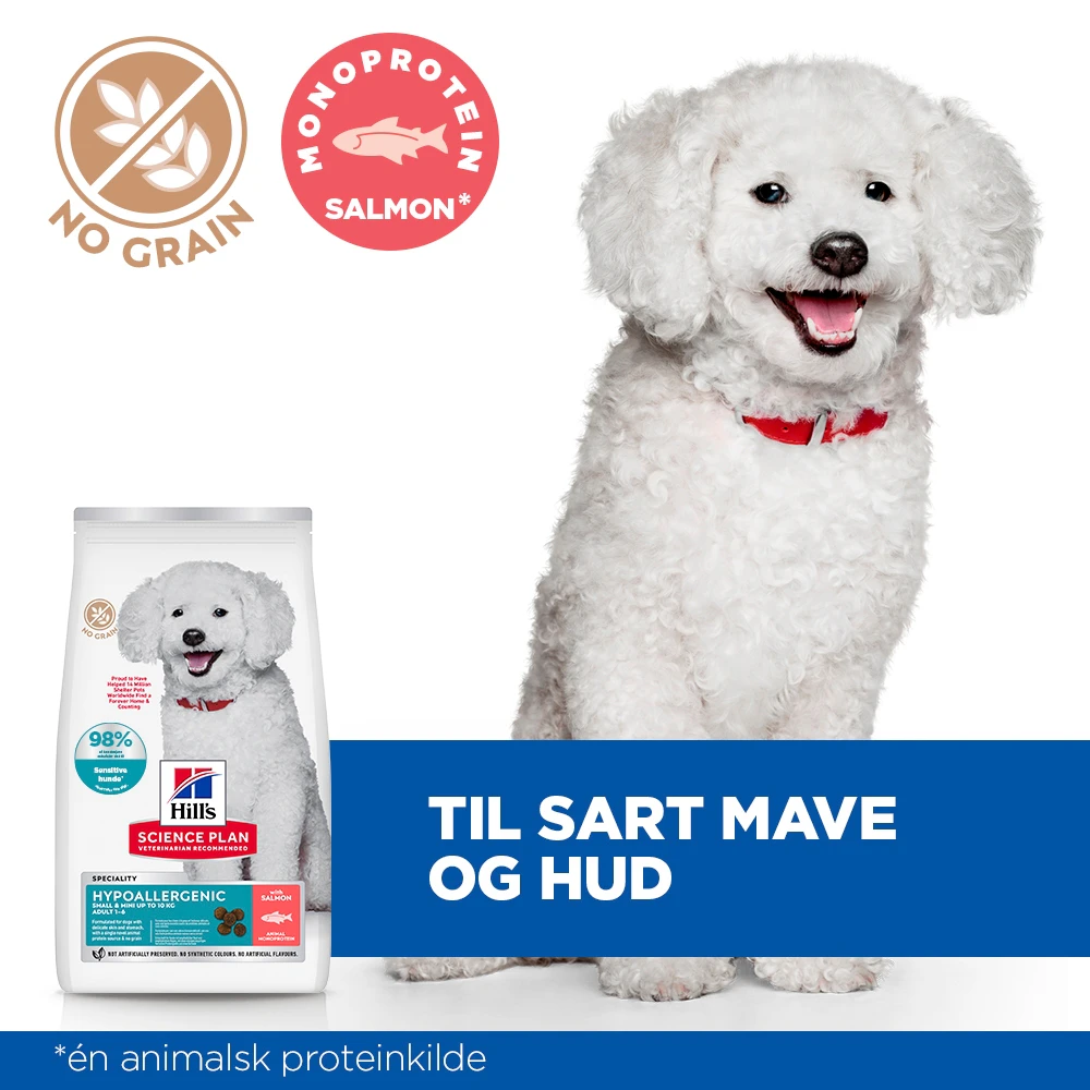 Hill's Science Plan Hypoallergenic Adult Small & Mini Dog Food - Laks