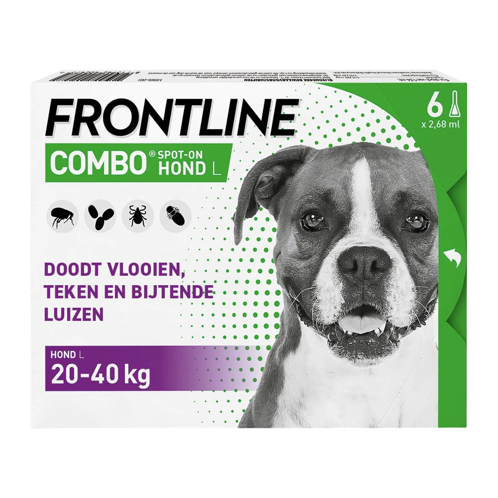 Frontline Combo hund L (20-40 kg) - 6 pipetter
