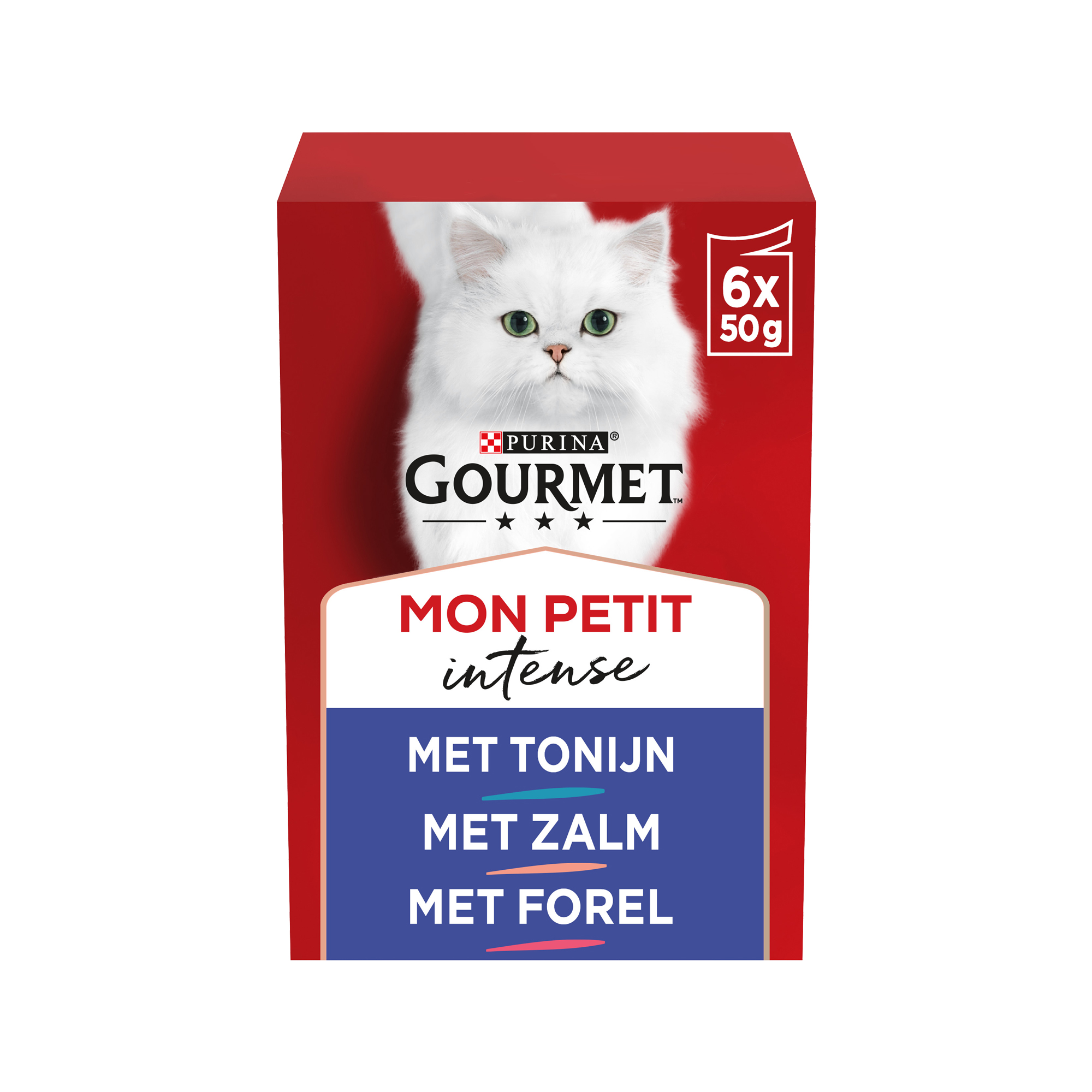 Gourmet Mon Petit - Måltidspose - Tun, Laks og Ørred - 6 x 50 g