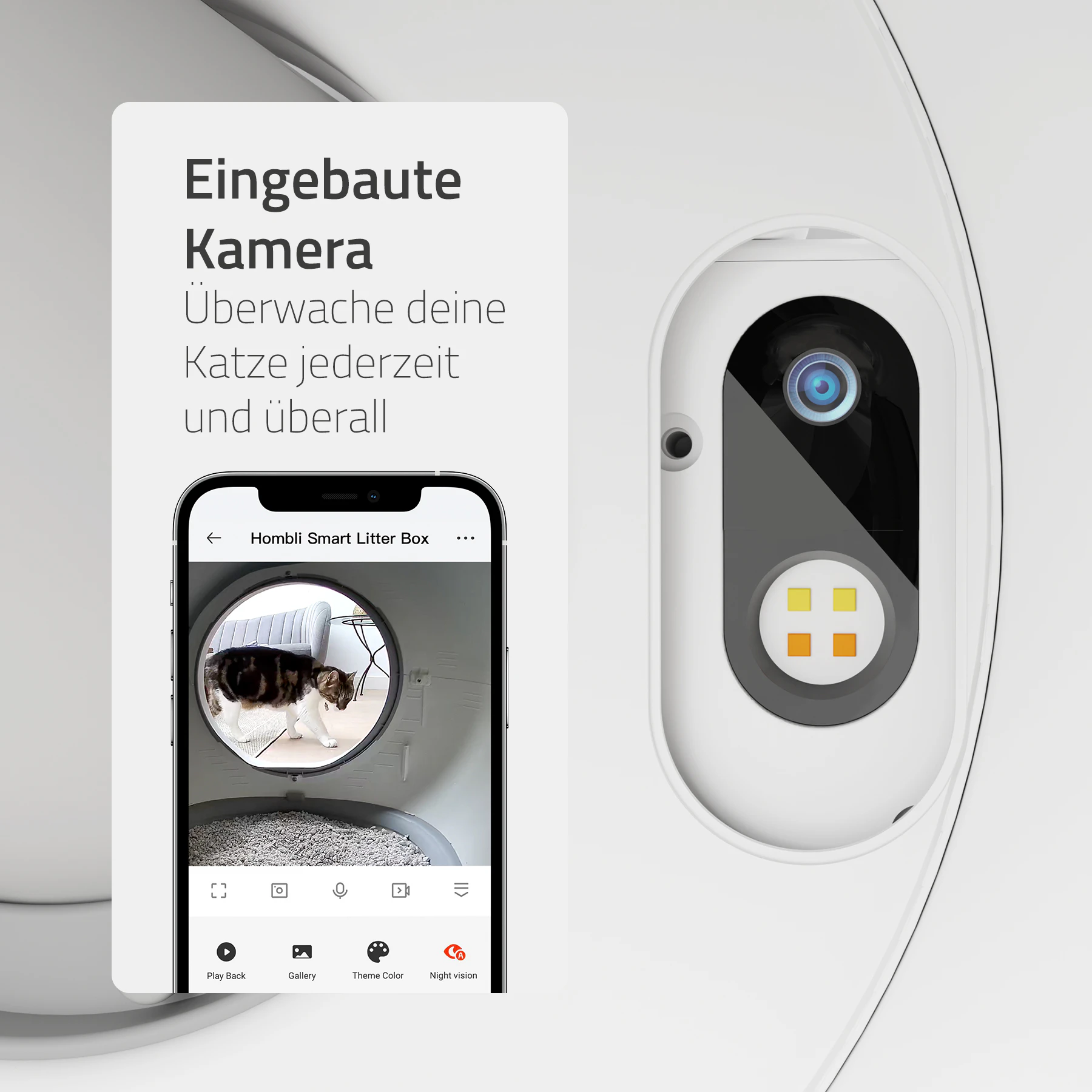 Hombli Smart Katzentoilet mit Kamera