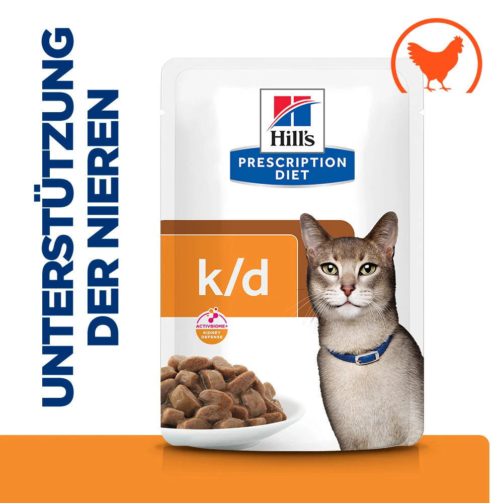 Hill's k/d Kidney Care. Prescription Diet. Feline. Mahlzeitbeutel