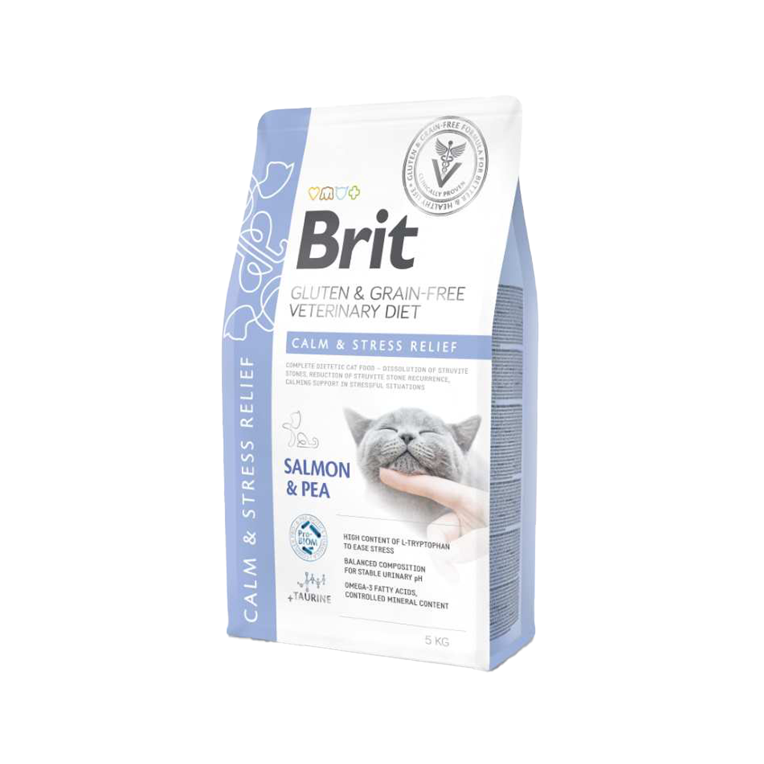 Brit Veterinary Diet Cat - Gluten & Grain free - Calm & Stress Relief - 5 k