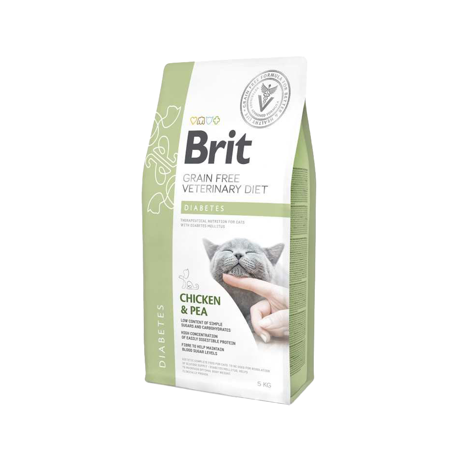 Brit Veterinary Diet Cat - Grain free - Diabetes - 5 kg