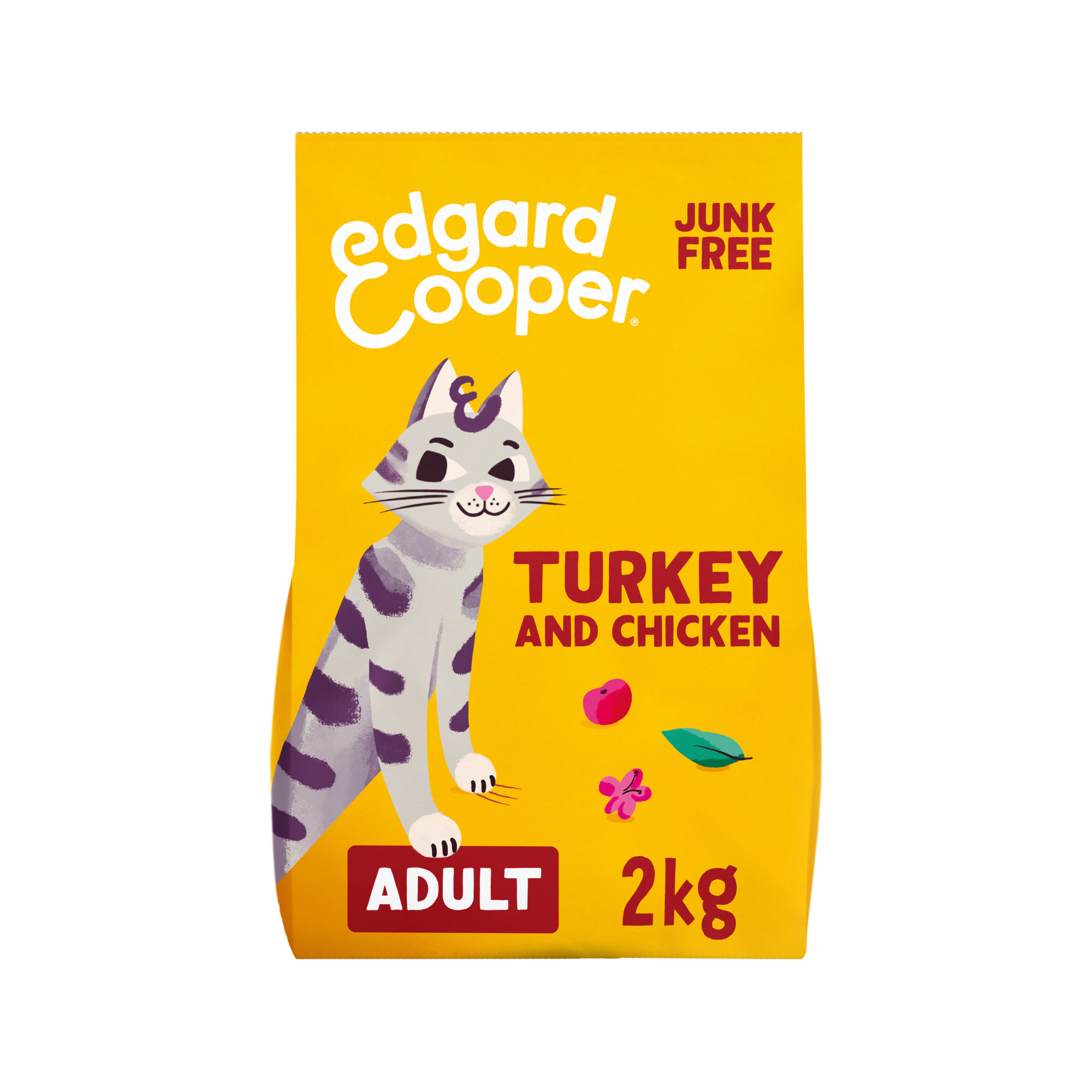 Edgard & Cooper Erwachsene Katze - Truthahn, huhn aus Freilandhaltung - 2 x 2 kg