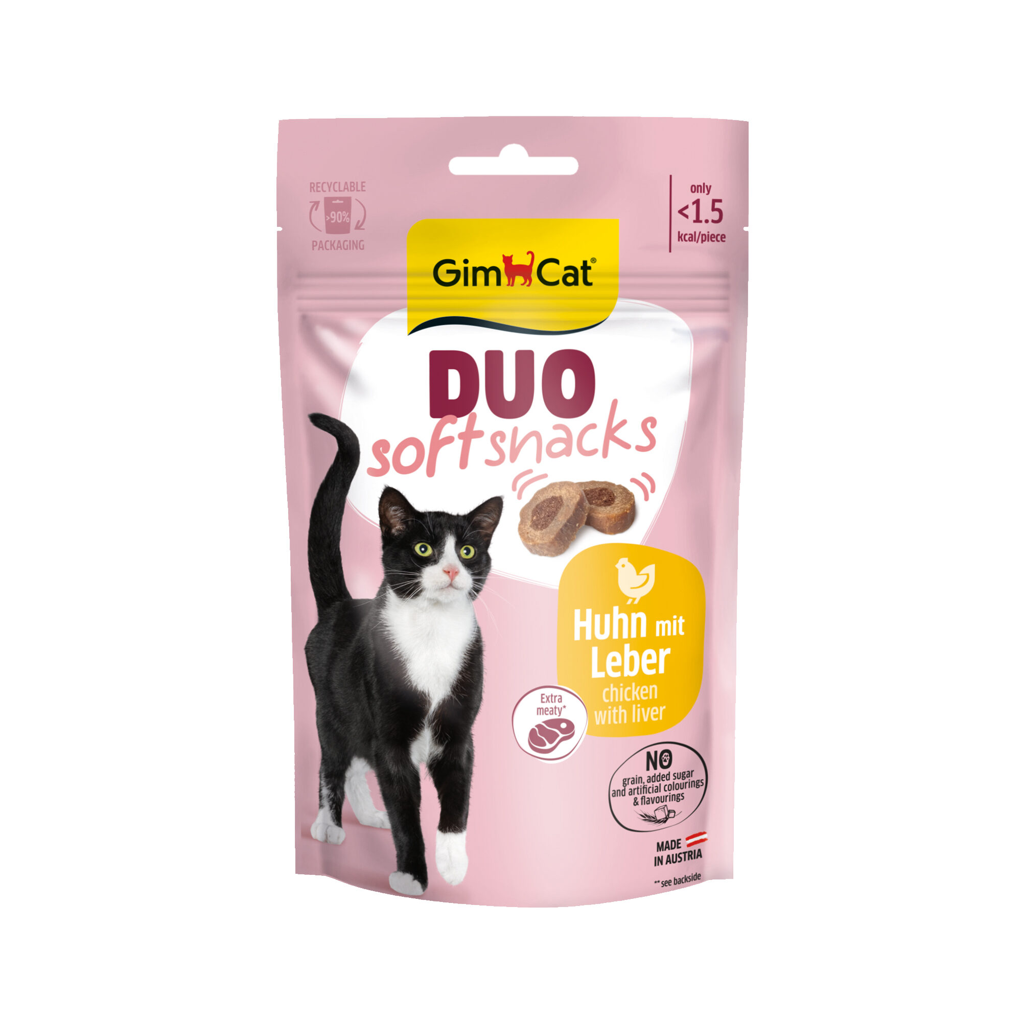 GimCat Duo Soft Snacks - Kip & Lever - 50 gram