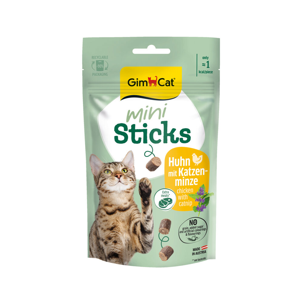 GimCat Mini Sticks Kattensnack Kip & Kattenkruid