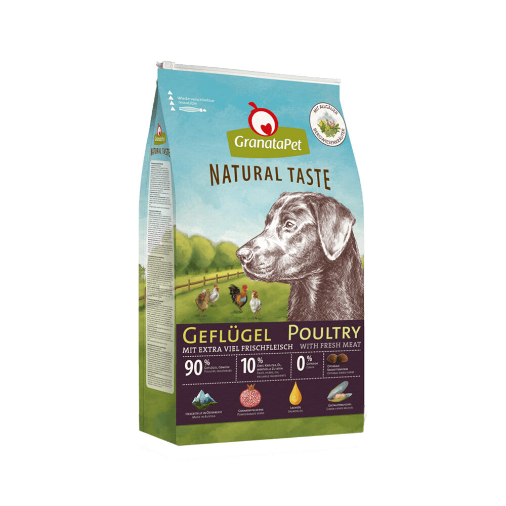 GranataPet Natural Taste Hundefoder - Fjerkræ