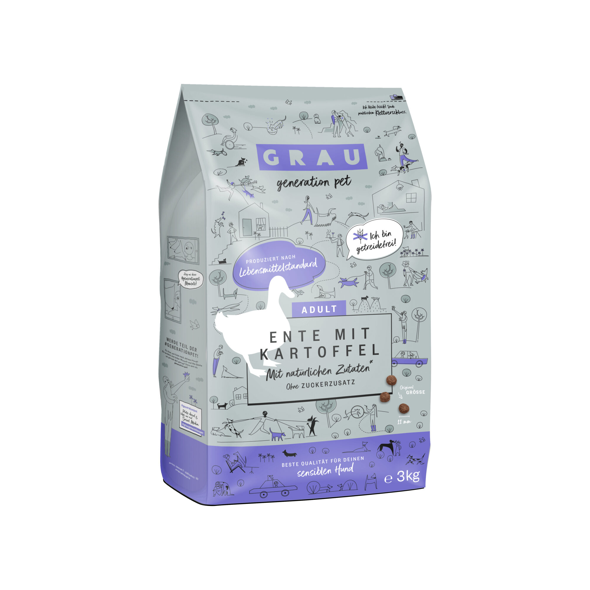 Grau Graanvrij Hondenvoer Eend met Aardappel - 3 kg