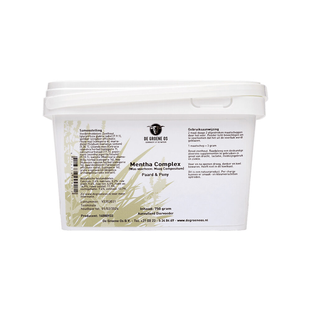 Groene Os Mentha Complex - Paard/Pony - 750 g