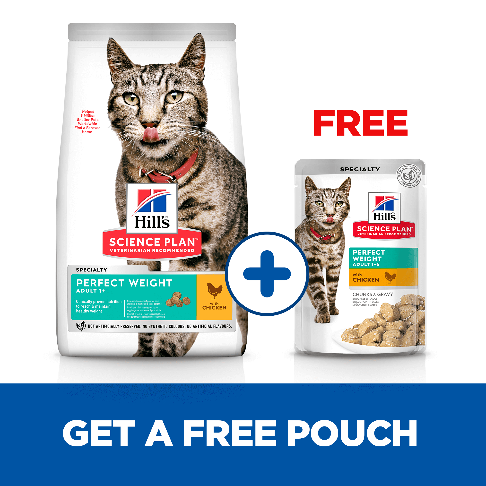 Hill's Science Plan - Feline Adult - Perfect Weight - 2,5 kg