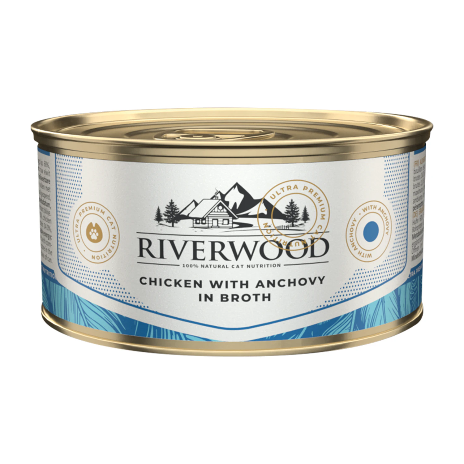 Riverwood Caviar for Cats in Broth - Kip met Ansjovis - 24 x 85 g