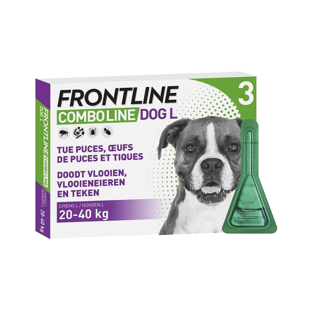 Frontline Combo - Chien L - 20 - 40 kg - 3 pipettes