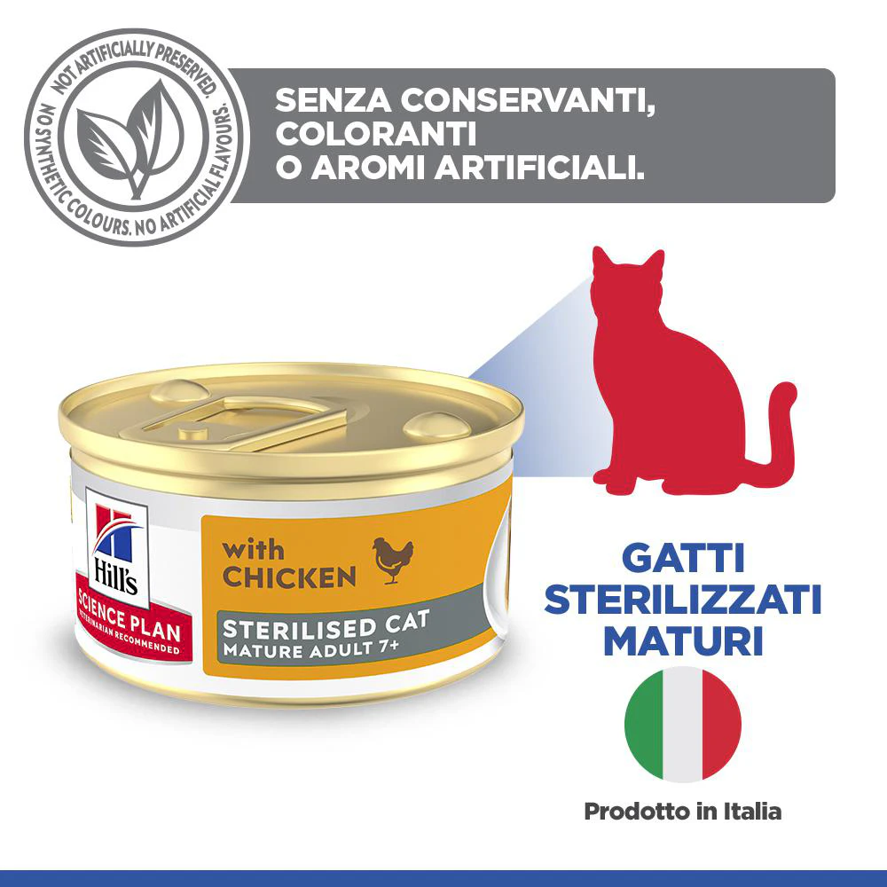 Hill's Science Plan Feline Sterilised Mature Adult Premium Mousse - Pollo