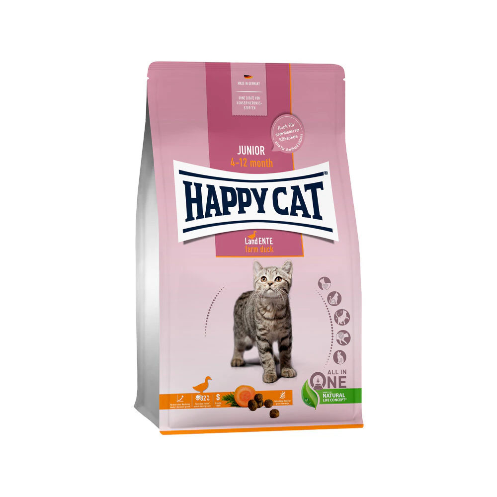 Happy Cat Junior Kattenvoer - Eend - 1,3 kg