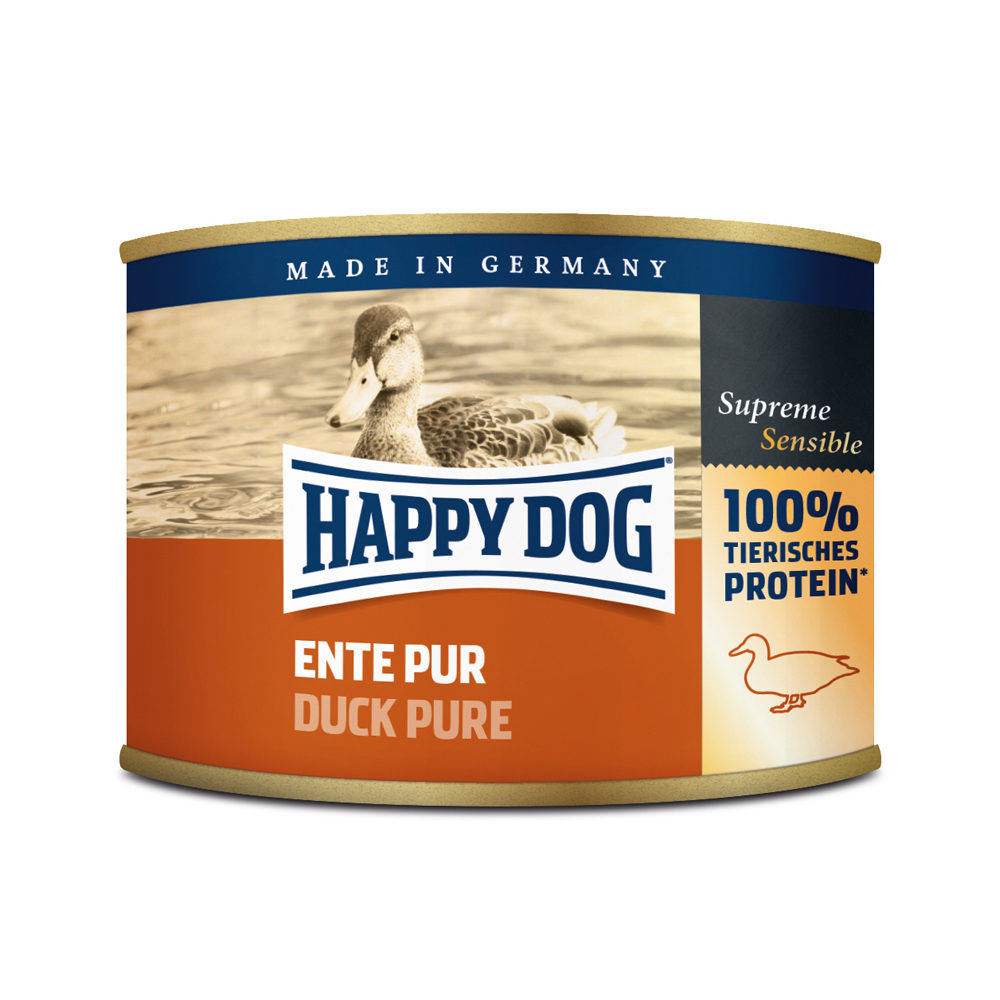 Happy Dog Ente Pur - eendenvlees - 12x200g