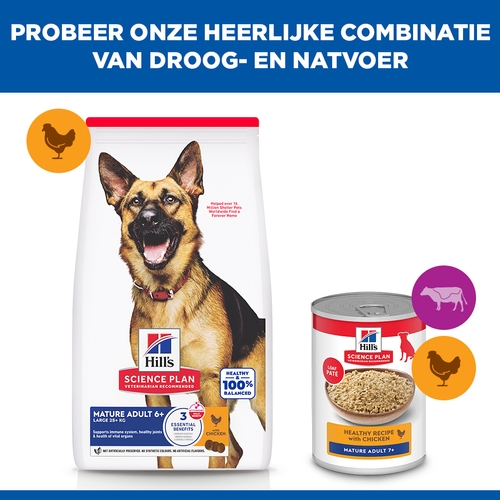 Hill's Science Plan - Large Breed - Mature Adult 6+ - Kip