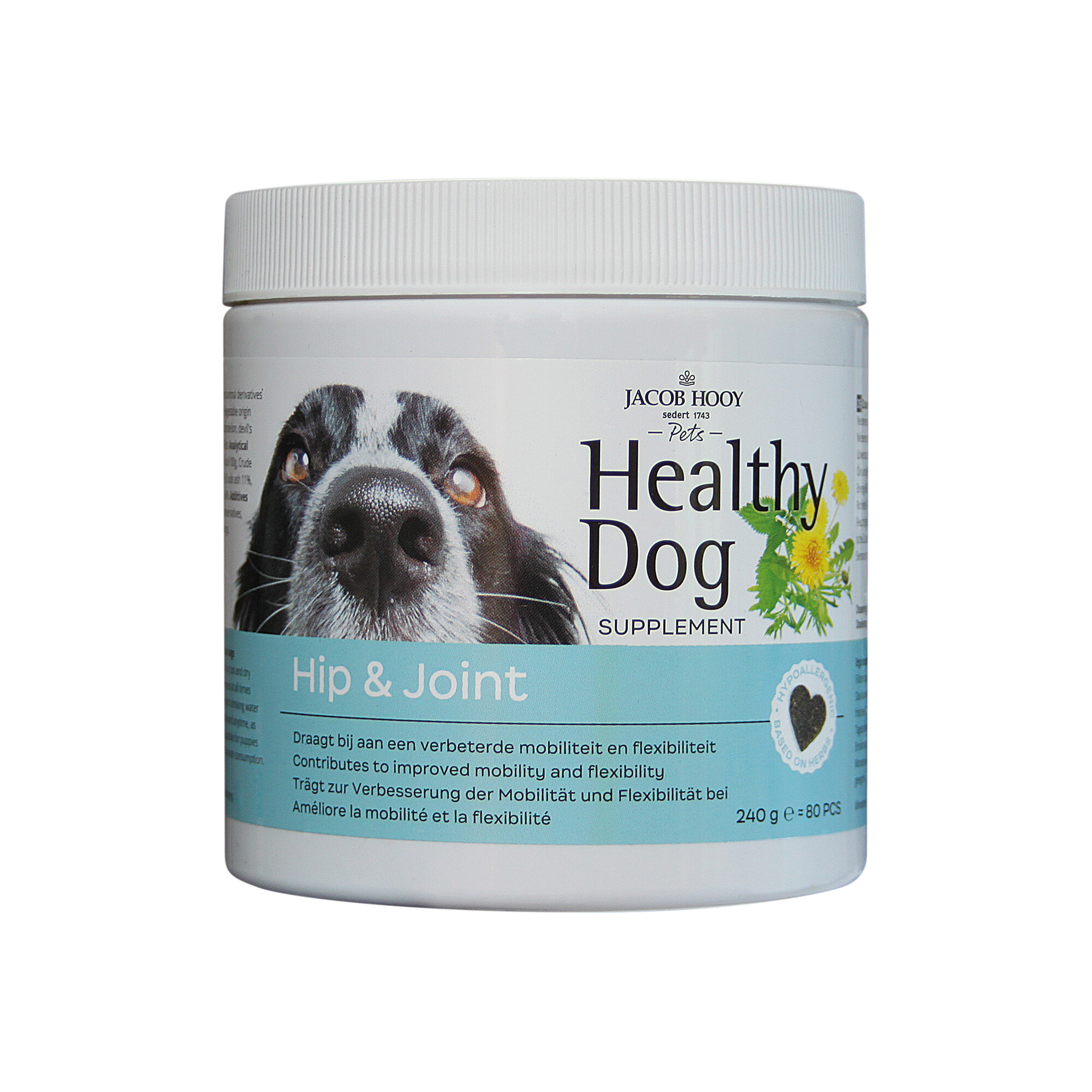 Jacob Hooy Healthy Dog Hip & Joint - 80 stuks