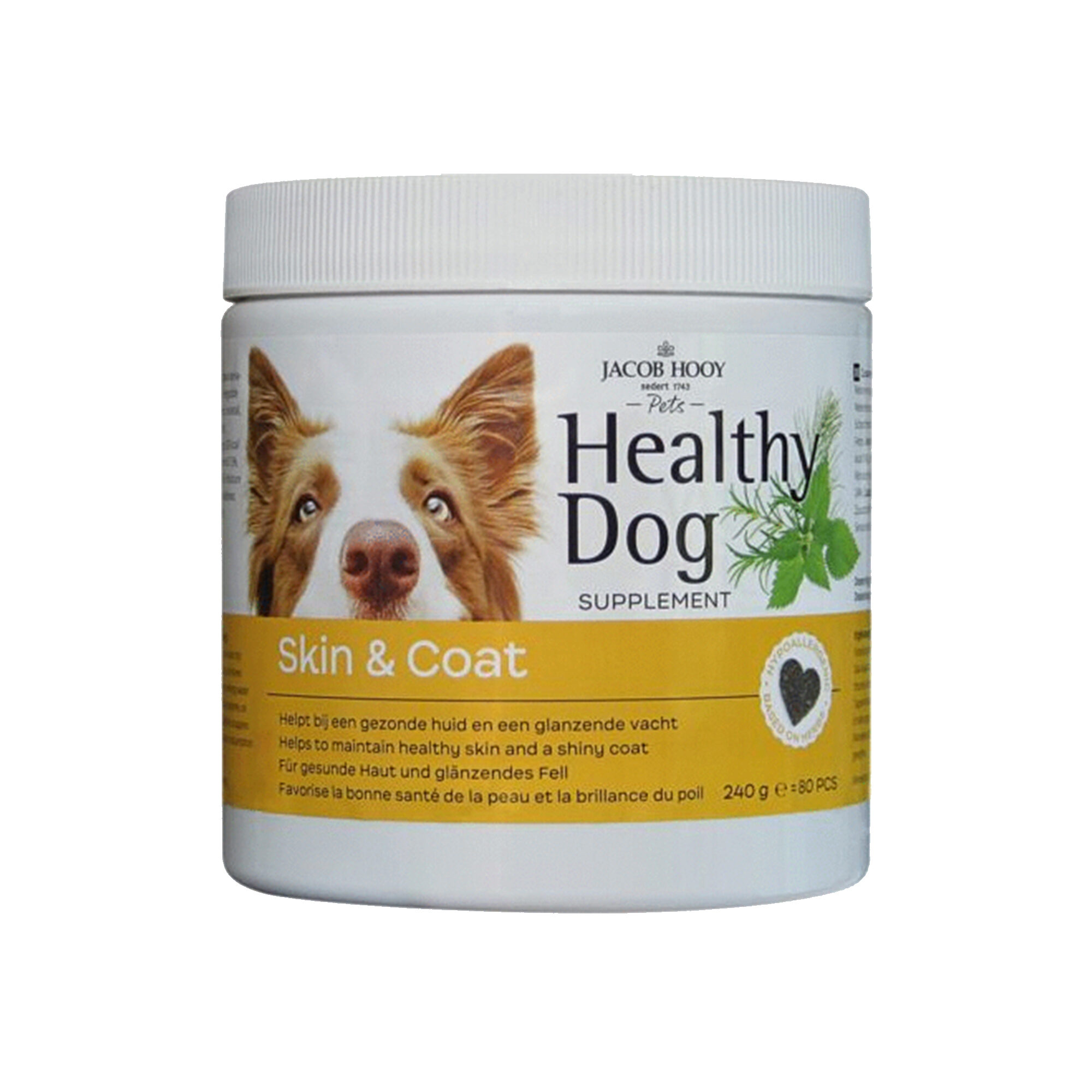 Jacob Hooy Healthy Dog Skin & Coat - 80 stuks