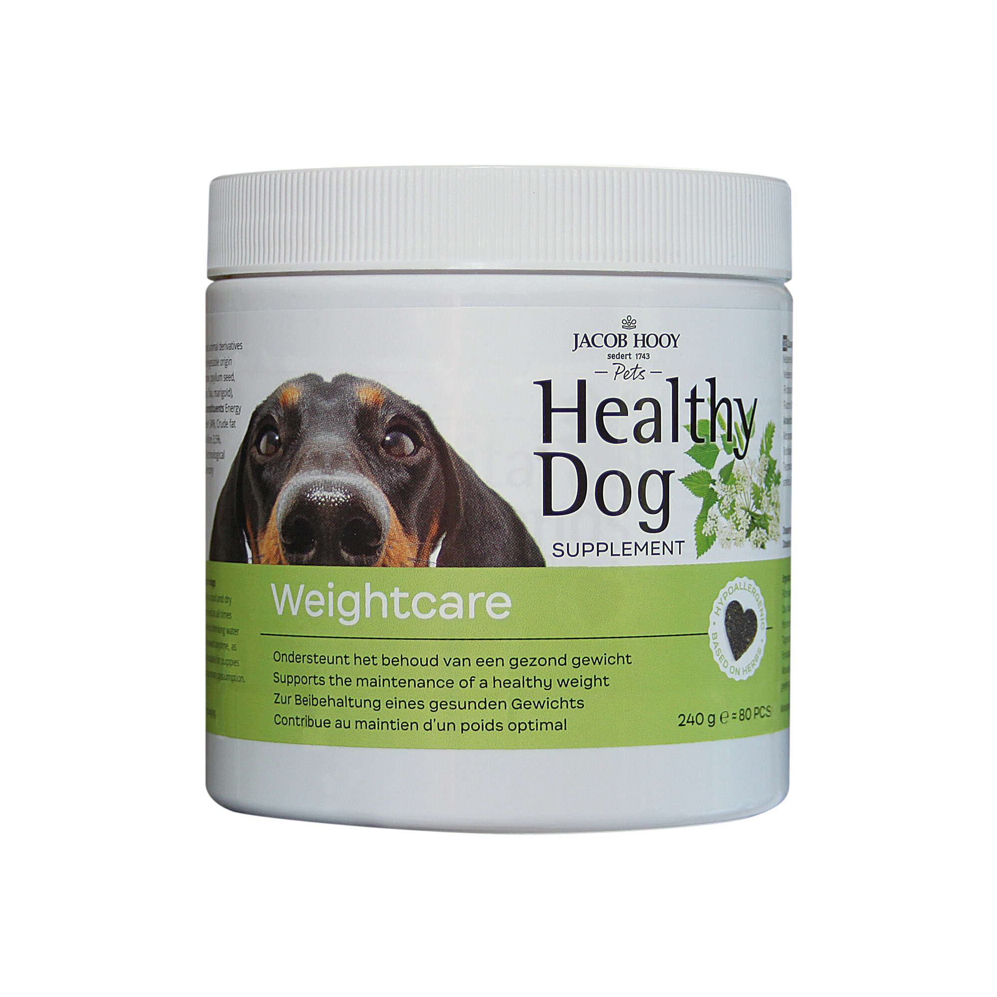 Jacob Hooy Healthy Dog Weightcare - 80 pieces