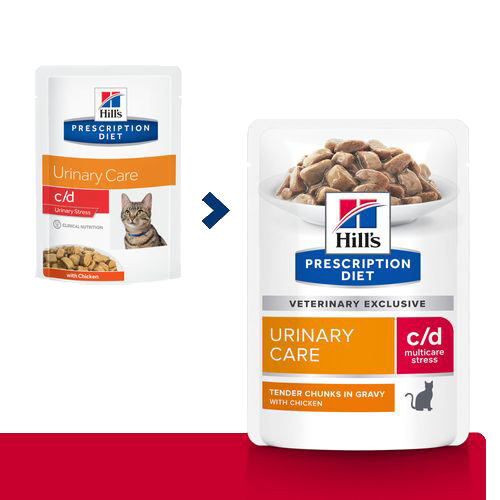 Hill's Prescription Diet c/d Urinary Stress Kattefoder - Vådfoder - Kylling