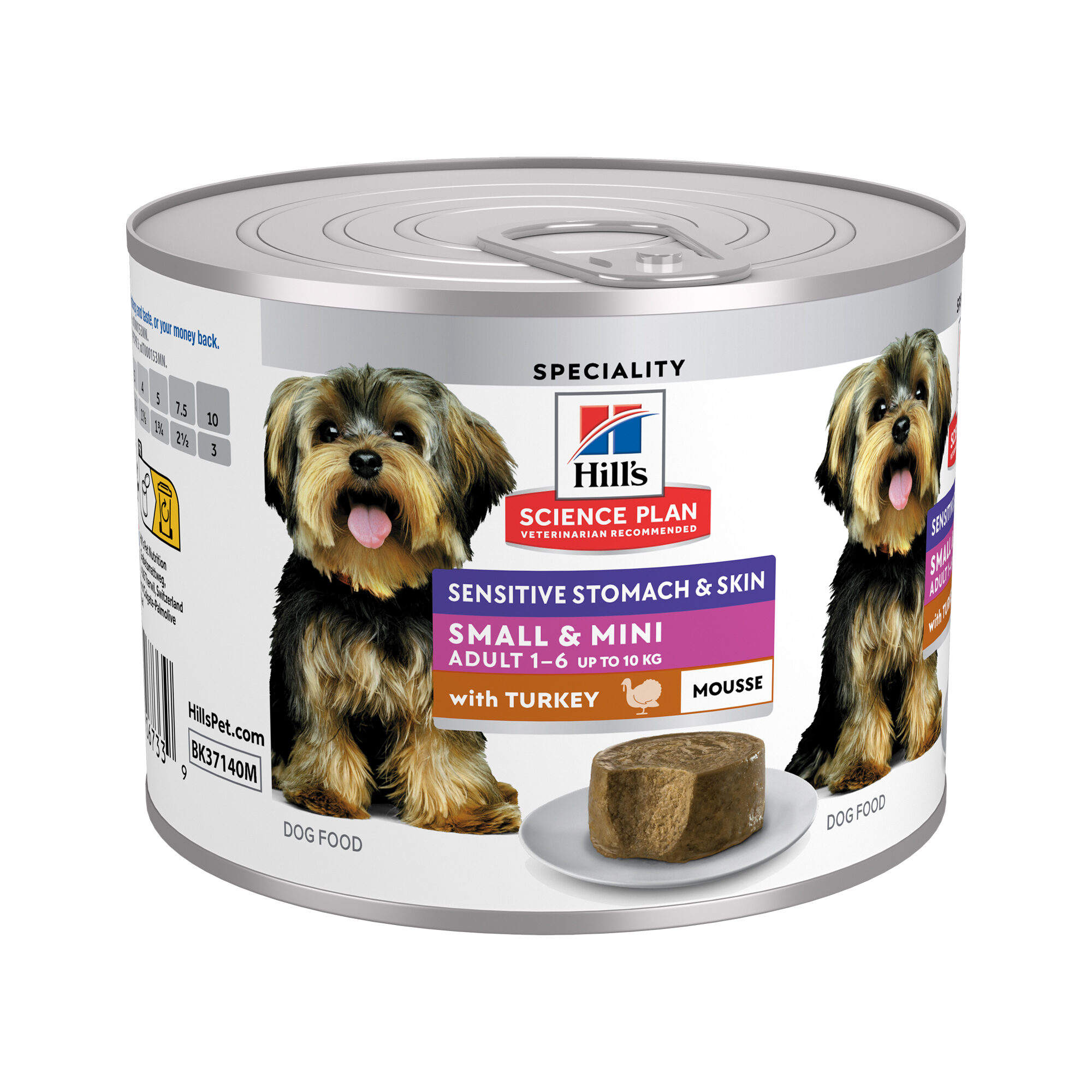 Hill's Science Plan Adult Sensitive Magen & Haut Small & Mini - Truthahn - 12 x 200 g