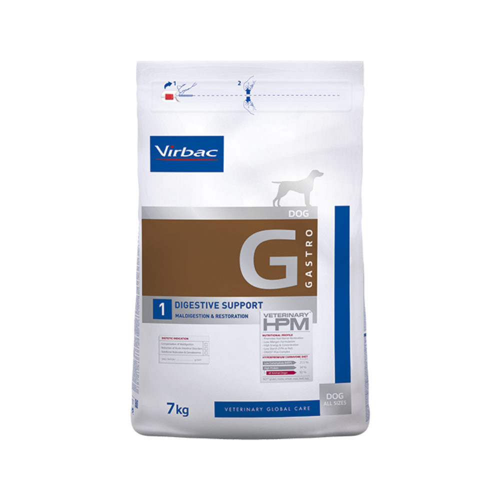 Virbac HPM Veterinary Dietetic Dog - Gastro Digestive Support 7 - kg