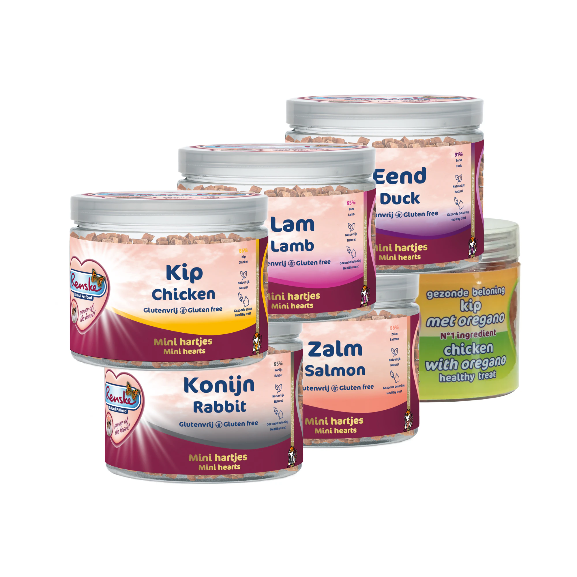 Renske Gezonde Beloning Mini Hartjes - Kat