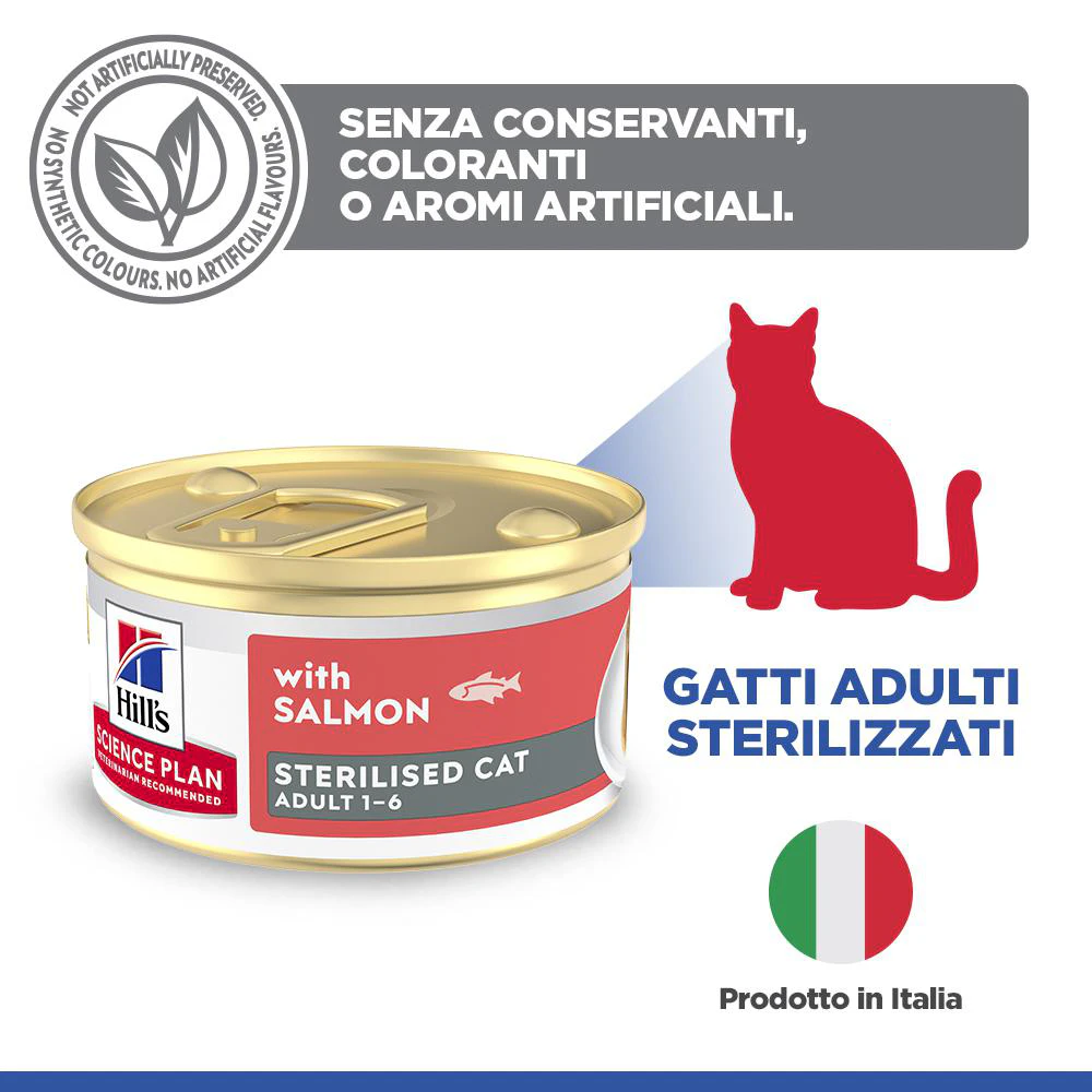 Hill's Science Plan Feline Sterilised Adult Premium Mousse - Salmone