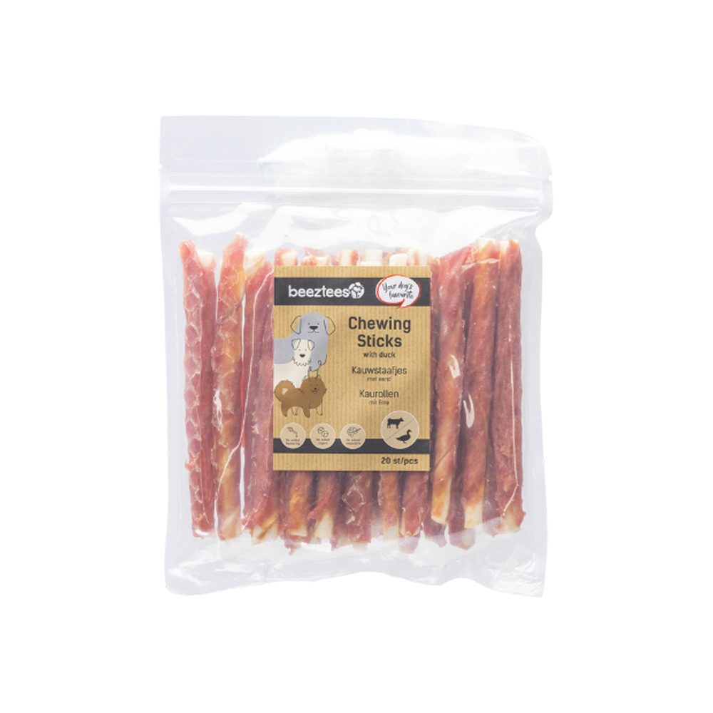 Beeztees Culinaire Kauwstaafjes Eend / Rund - 20 stuks