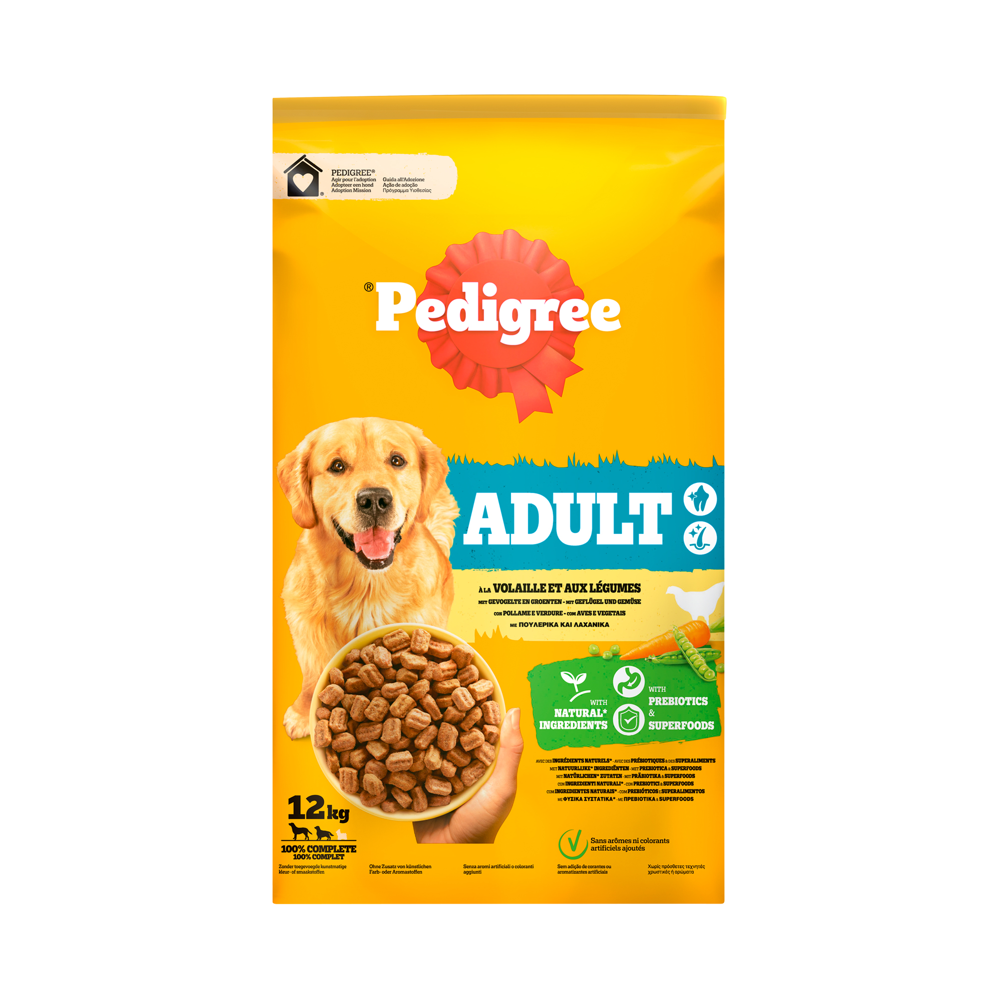 Pedigree Droog Adult - Hondenbrokken - Gevogelte & Groenten - 12 kg