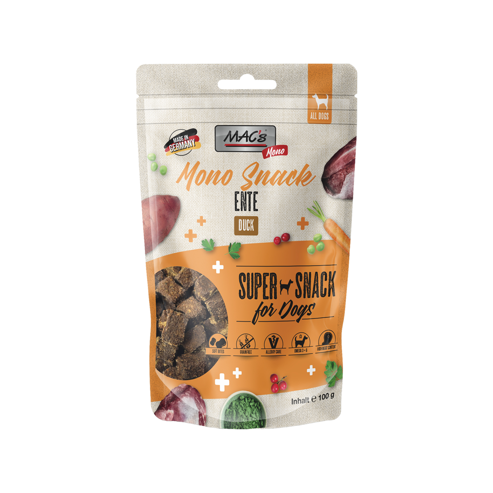 MAC's Dog Snack Monoprotein - Eend - 9 x 100 g