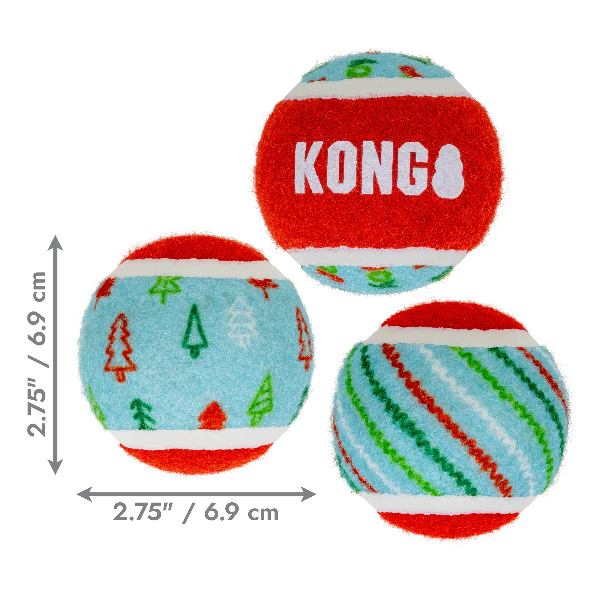 KONG Holiday Squeakair Tennisbal