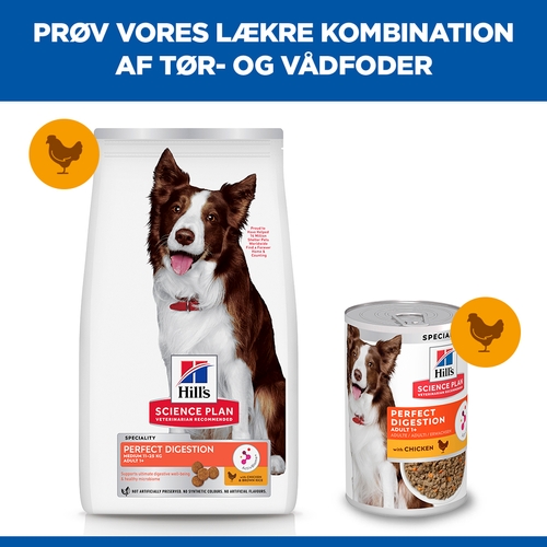 Hill's Science Plan Adult Perfect Digestion Medium Hundefoder