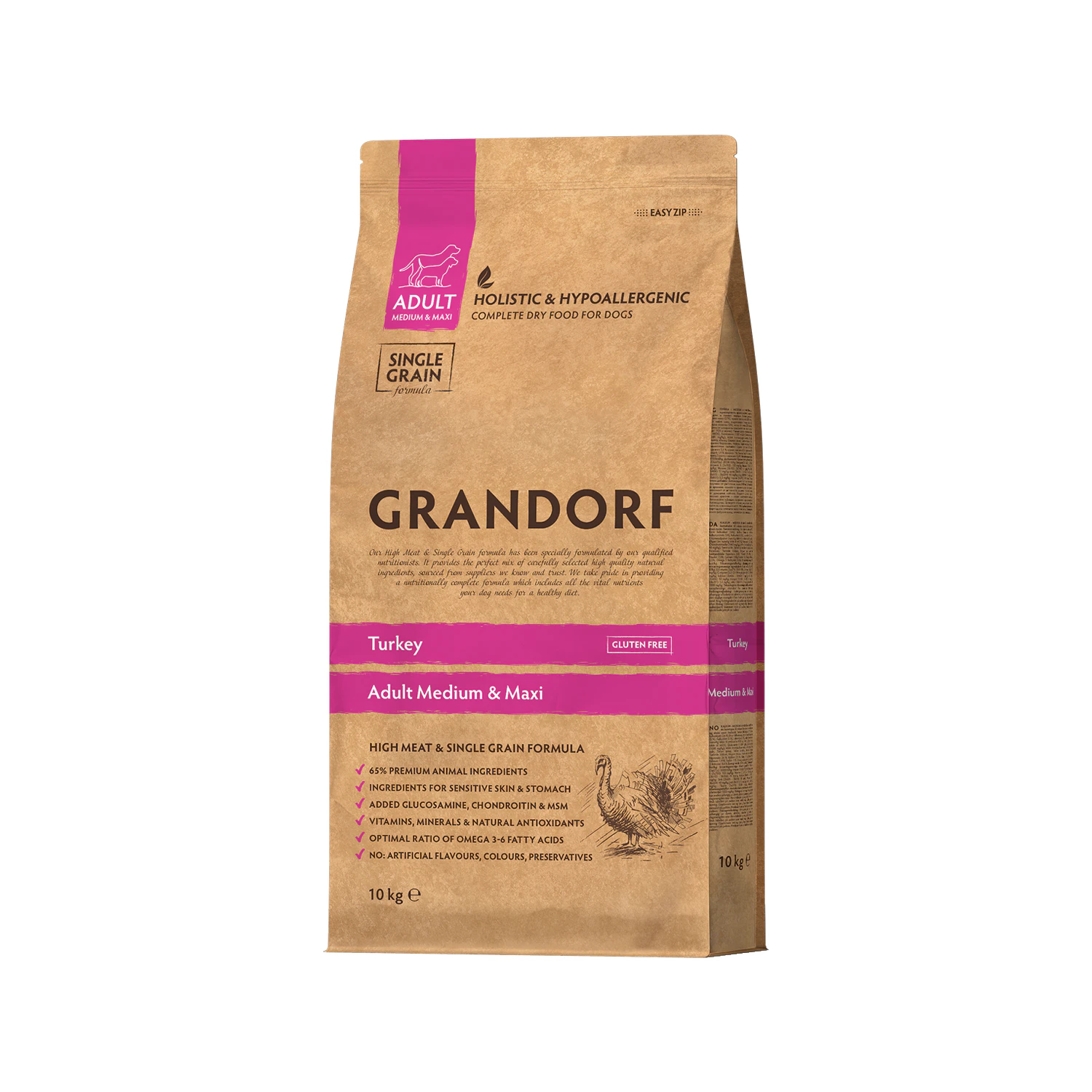 Grandorf Medium & Maxi Breeds Adult - Truthahn - Hundefutter
