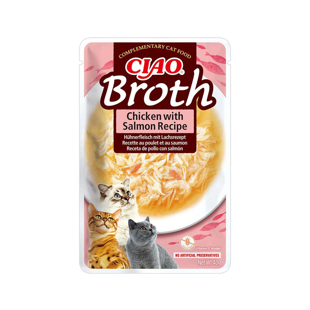 Inaba Churu Bouillon - Kylling & laks - 12 x 40 g