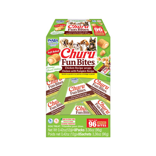 Inaba Churu Fun Bites Hond - Kip & pompoen